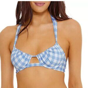 ISABELLA ROSE Chateau Gingham Check Bikini Top